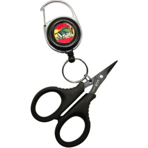 Tijeras de Pesca AGR FishGrip Scissors Black con Extractor y Retráctil para Hilos y Trenzados