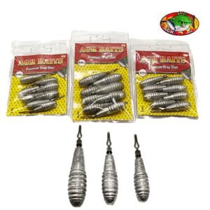 Plomos de Pesca AGR Premium Drop Shot – Plomo Anillado para Montaje Drop Shot y Pesca de Finura