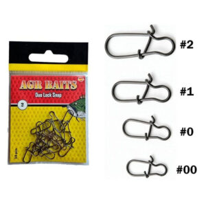 Grapas de Pesca AGR Duo Lock Snap Black Nickel (Pack 15 ud)