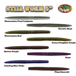 Vinilo AGR Baits Still Worm 5" – Lombriz de Vinilo Versátil para Pesca Deportivo